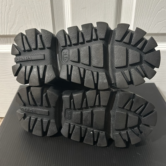 Prada Calzature Donna Nero maglia tech rubber wedge sneakers, Sz 35.5 - Picture 9 of 16